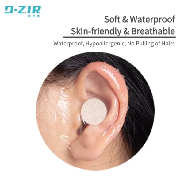 Wearing reusable silicone ear pad to prevent mask-related ear irritation