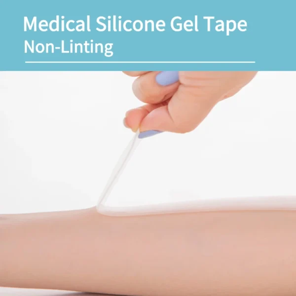 Features and advantages of medical silicone gel nonwoven fabric roll strong adhesion breathable gentle removal