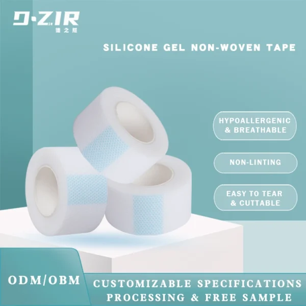 Medical silicone gel nonwoven fabric roll product appearance display