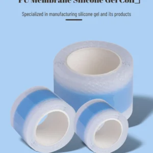 Medical silicone waterproof membrane roll product display for wound care dressing