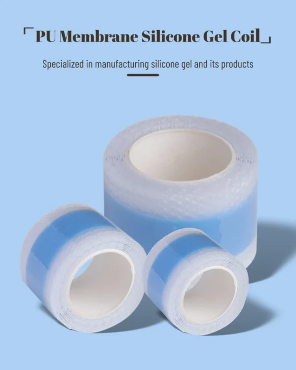 Medical silicone waterproof membrane roll product display for wound care dressing