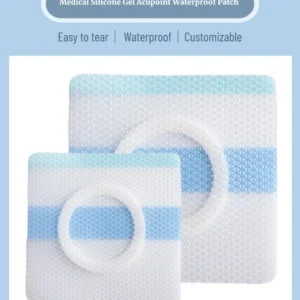 Silicone gel acupoint patch product appearance front and packaging display