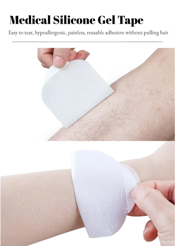 Silicone gel medical tape usage features and advantages including strong adhesion and gentle removal