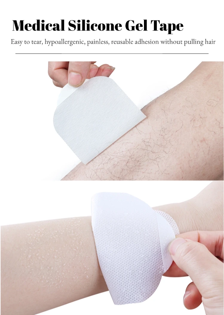 Silicone gel medical tape usage features and advantages including strong adhesion and gentle removal