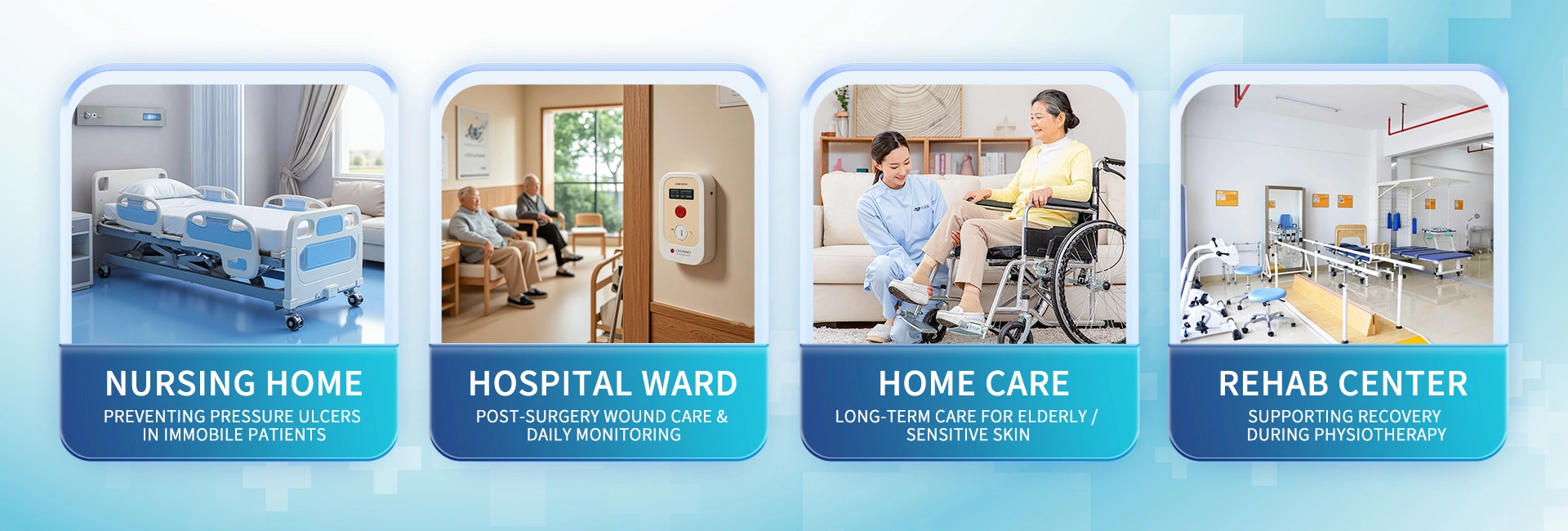 Hypoallergenic waterproof wound patch silicone border film OEM manufacturer